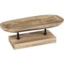 Kobe Show Oval Natural L 43x20x16 cm ovale houten schaal op standaard